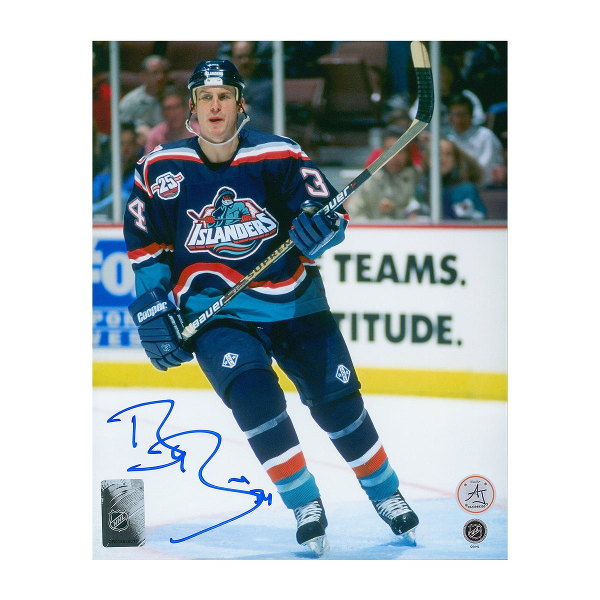 Bryan Berard Autographed New York Islanders Hockey 8x10 Photo product image 1, provided for visual reference and product