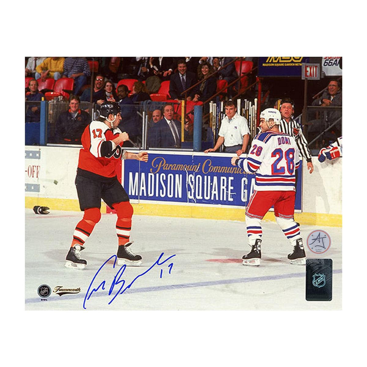 Craig Berube Signed Philadelphia Flyers Hockey Fight 8x10 Photo product image 1, provided for visual reference and product