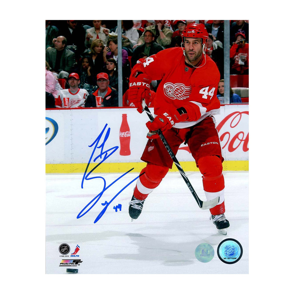 Todd Bertuzzi Autographed Detroit Red Wings Hockey 8x10 Photo product image 1, provided for visual reference and product