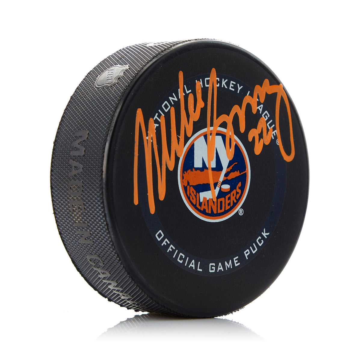 Mike Bossy New York Islanders Signed Official Game Puck product image 1, provided for visual reference and product detail