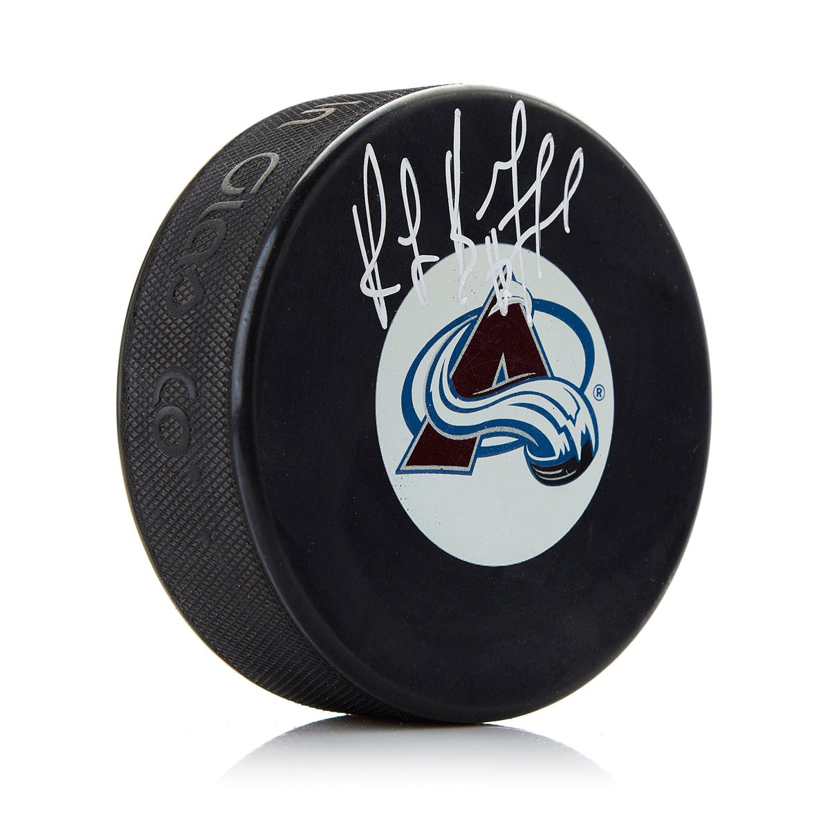 Ray Bourque Colorado Avalanche Autographed Hockey Puck product image 1, provided for visual reference and product detail