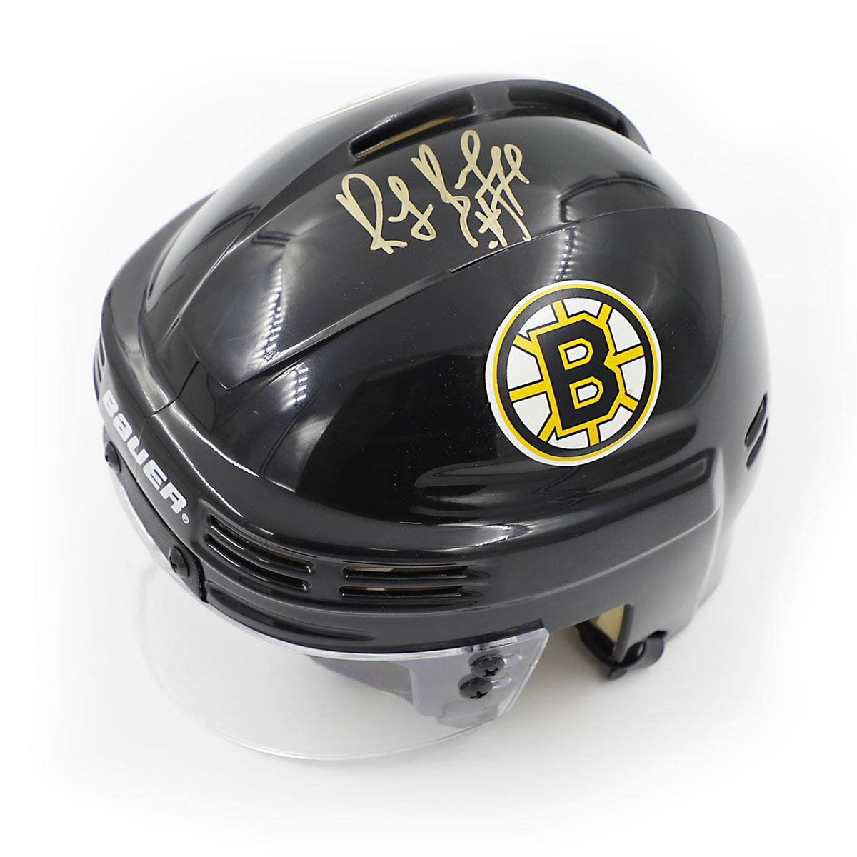 Ray Bourque Autographed Boston Bruins Bauer Mini Hockey Helmet product image 1, provided for visual reference and product