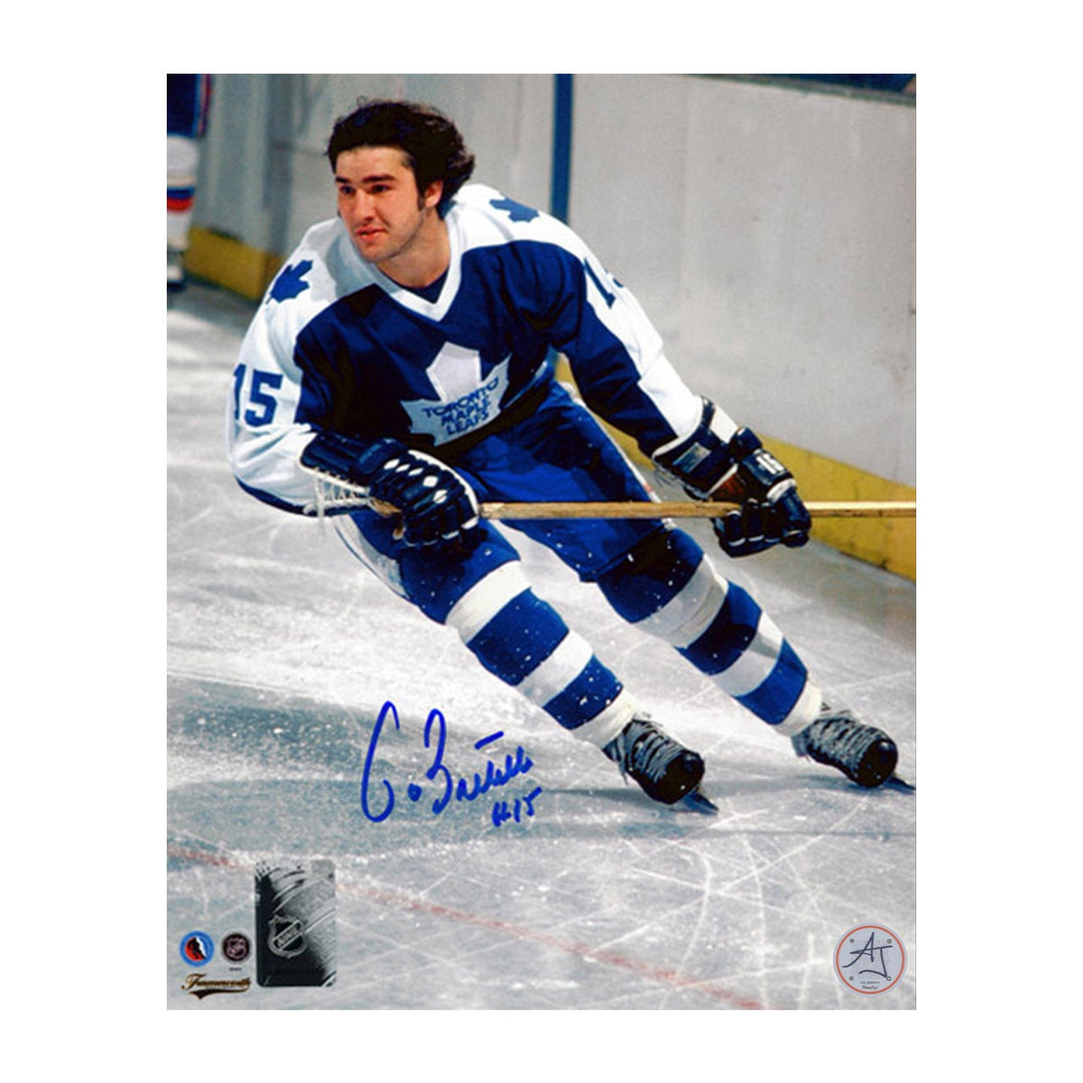 Pat Boutette Autographed Toronto Maple Leafs Game Action 8x10 Photo product image 1, provided for visual reference and