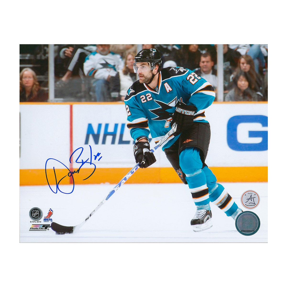 Dan Boyle Signed San Jose Sharks Hockey 8x10 Photo product image 1, provided for visual reference and product detail review