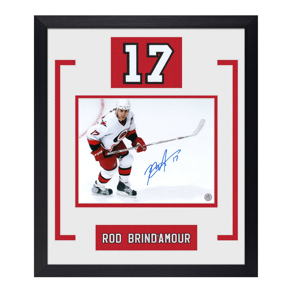 Rod Brind'Amour Autographed Carolina Hurricanes Authentic Number 23x27 Frame product image 1, provided for visual reference