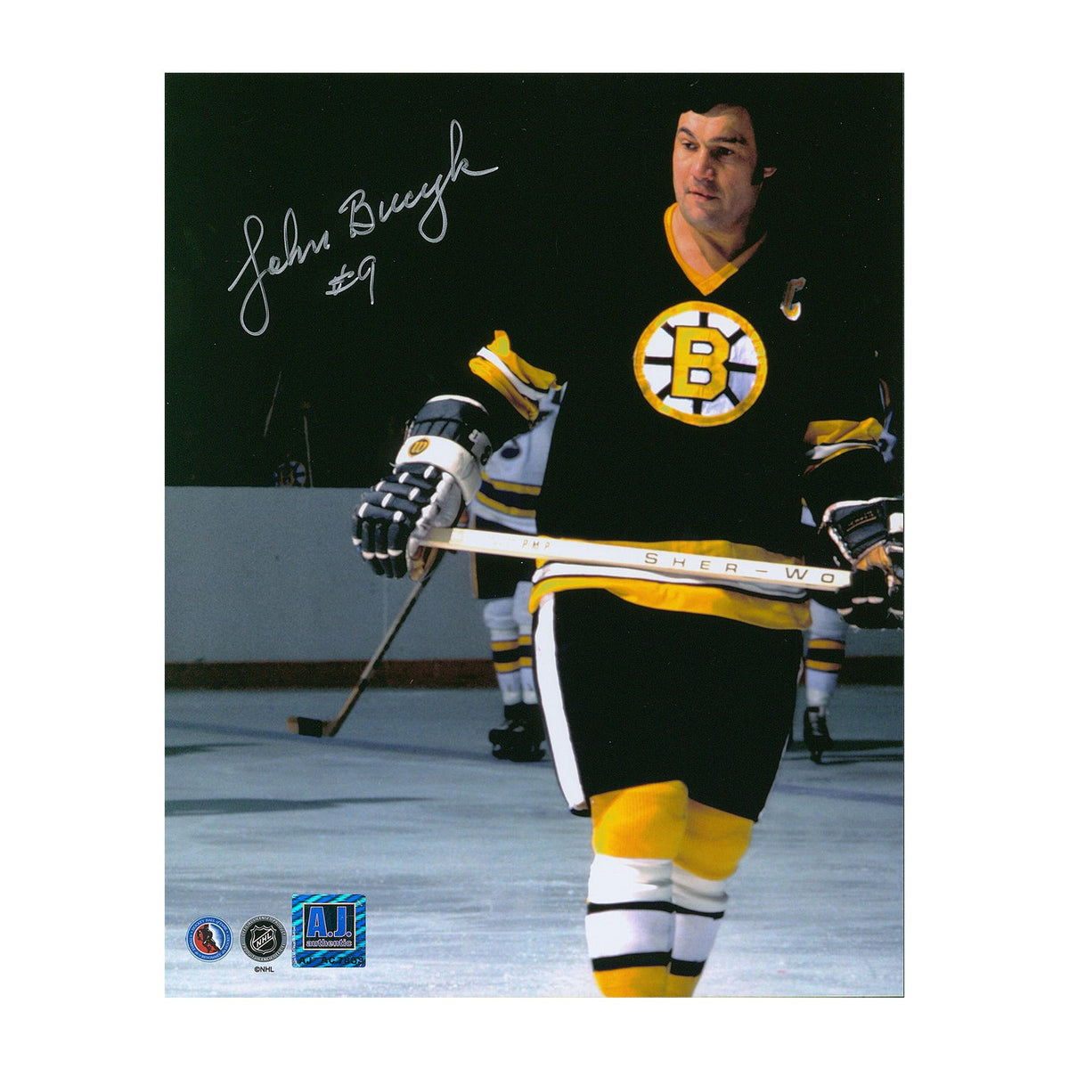 Johnny Bucyk Signed Boston Bruins Classic Hockey 8x10 Photo product image 1, provided for visual reference and product