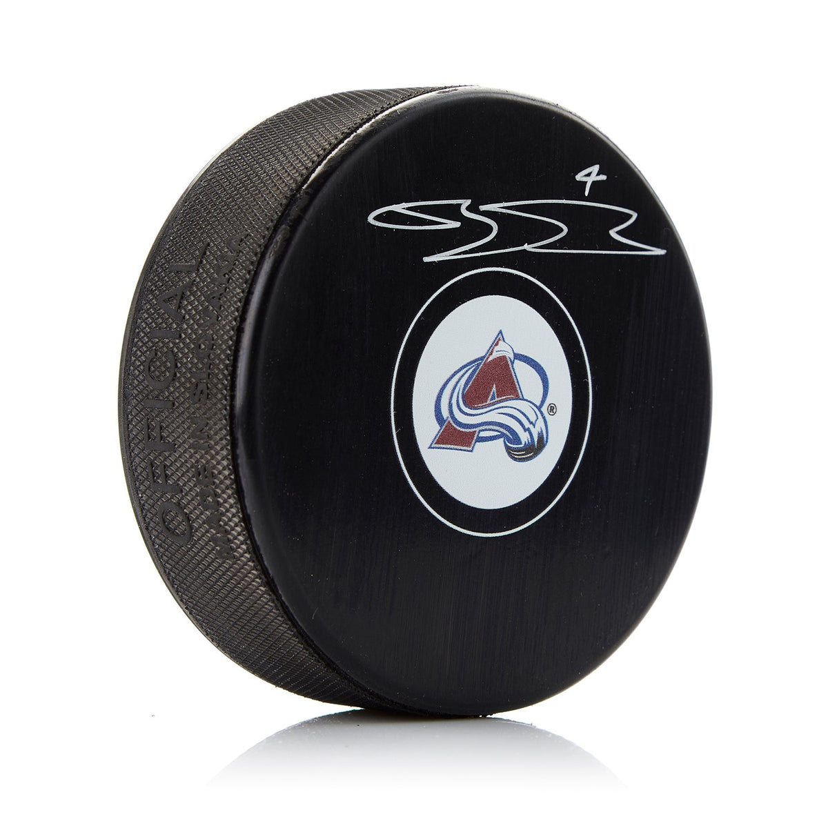 Bowen Byram Autographed Colorado Avalanche Hockey Puck product image 1, provided for visual reference and product detail