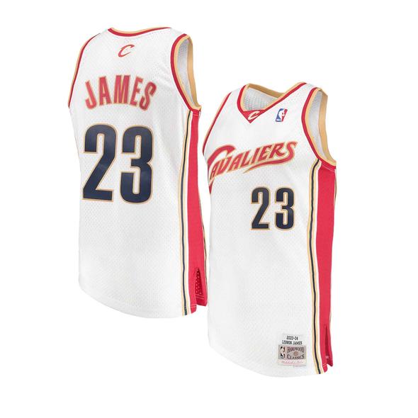 Lebron James Cleveland Cavaliers 2003-04 Mitchell & Ness White Basketball Jersey product image 1, provided for visual