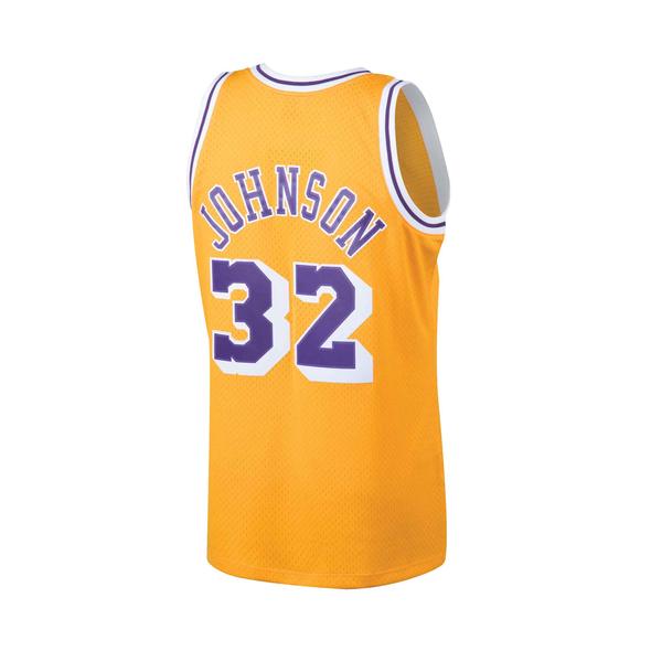 Los Angeles Lakers Magic Johnson Gold 1984-85 Hardwood Classics Swingman Jersey product image 2, provided for visual