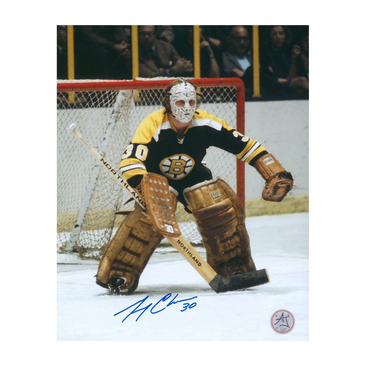 Gerry Cheevers Signed Boston Bruins Goalie 8x10 Photo product image 1, provided for visual reference and product detail