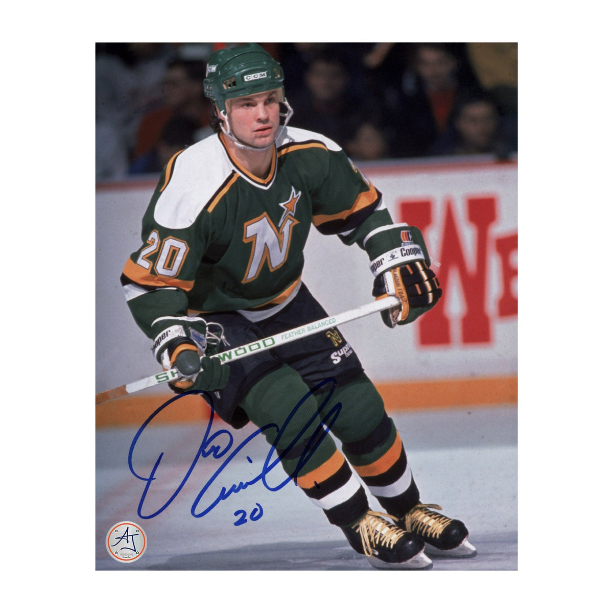Dino Ciccarelli Autographed Minnesota North Stars Hockey 8x10 Photo product image 1, provided for visual reference and