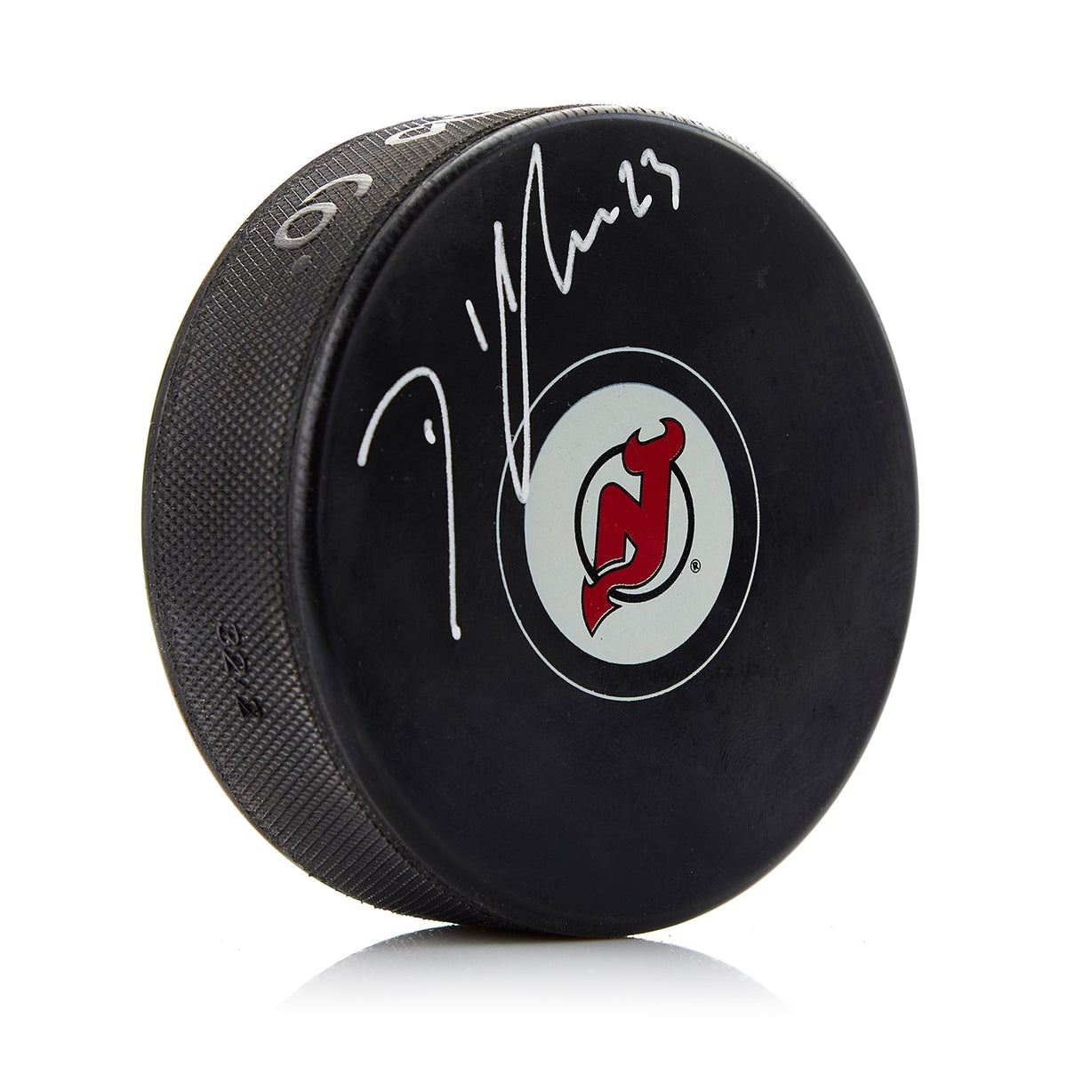 David Clarkson New Jersey Devils Autographed Hockey Puck product image 1, provided for visual reference and product detail