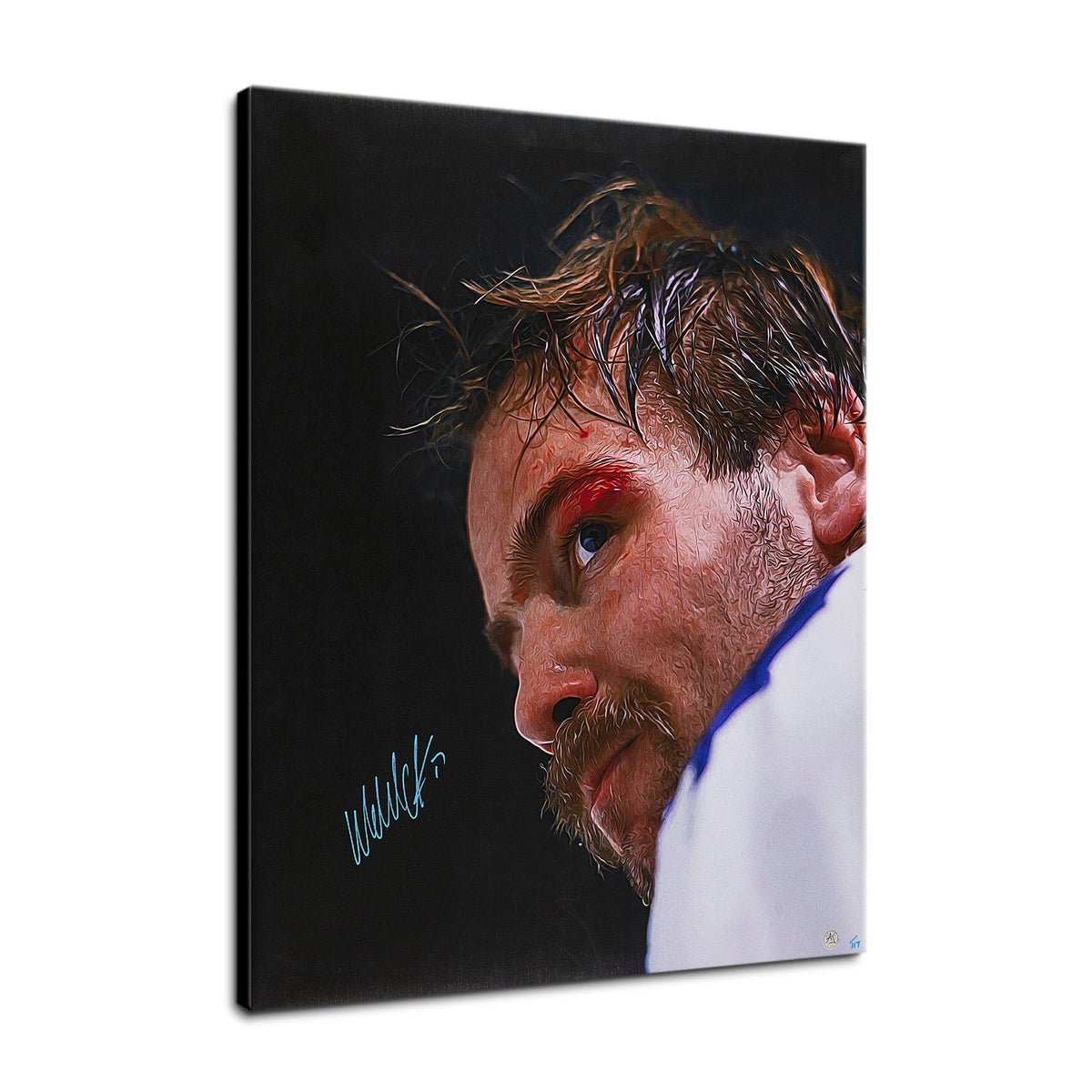 Wendel Clark Signed Toronto Bloody Profile 26x32 Art Canvas /117 product image 1, provided for visual reference and product