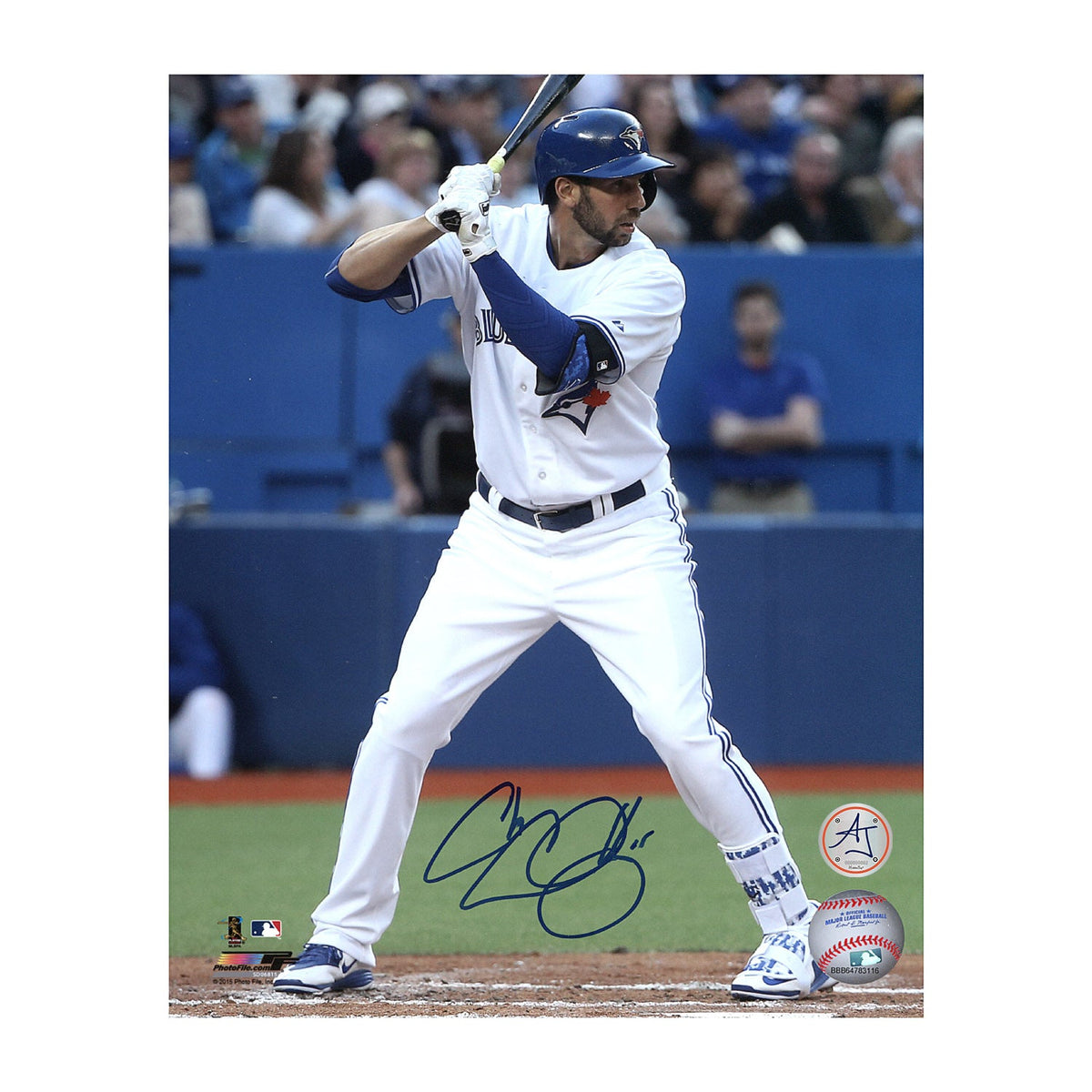 Chris Colabello Autographed Toronto Blue Jays Batting 8x10 Photo product image 1, provided for visual reference and product