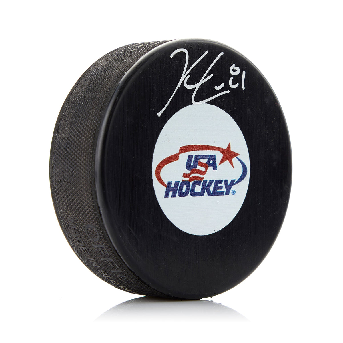 Kyle Connor Team USA Autographed Hockey Puck product image 1, provided for visual reference and product detail review