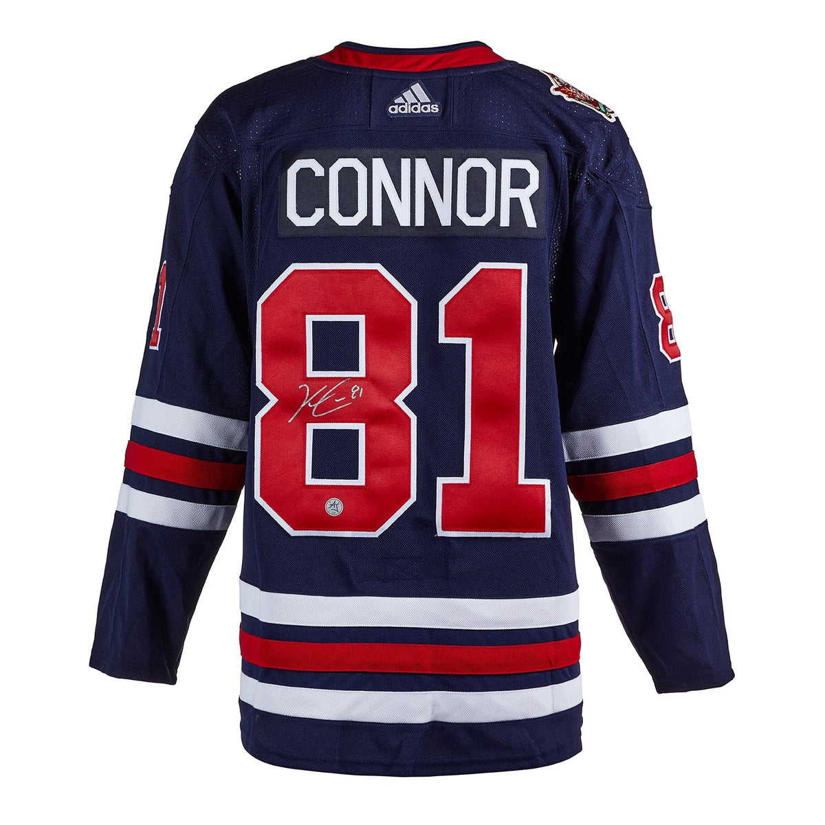 Kyle Connor Signed Winnipeg Jets 2019 Heritage Classic adidas Jersey product image 1, provided for visual reference and