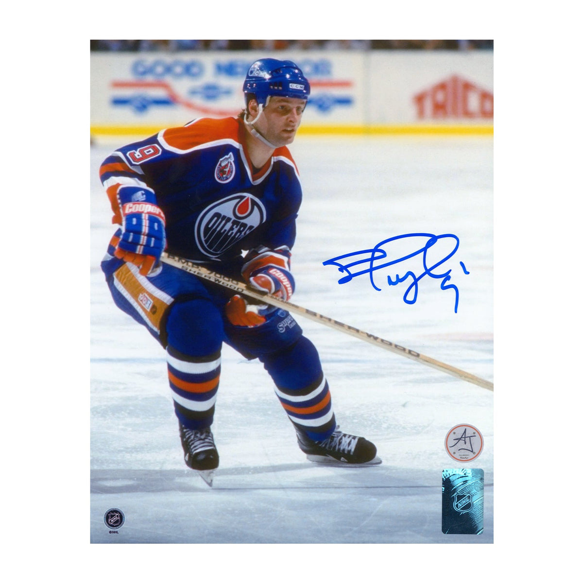 Shayne Corson Signed Edmonton Oilers Hockey 8x10 Photo product image 1, provided for visual reference and product detail
