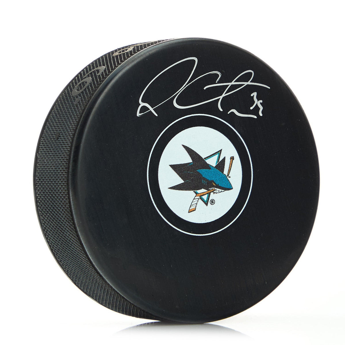 Logan Couture San Jose Sharks Autographed Hockey Puck product image 1, provided for visual reference and product detail