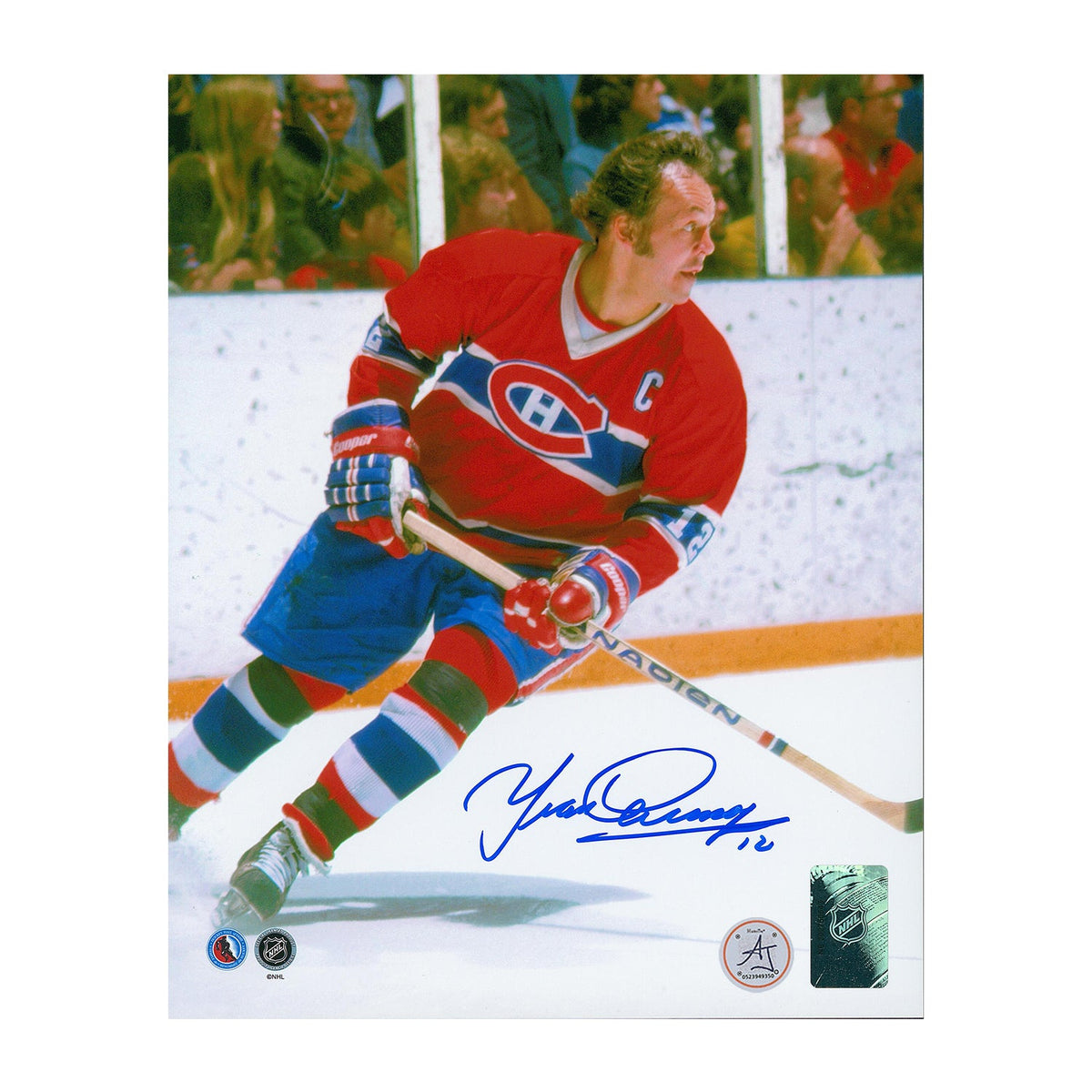 Yvan Cournoyer Signed Montreal Canadiens Hockey 8x10 Photo product image 1, provided for visual reference and product detail