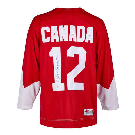 Yvan Cournoyer 1972 Summit Series Signed Team Canada Hockey Jersey product image 1, provided for visual reference and