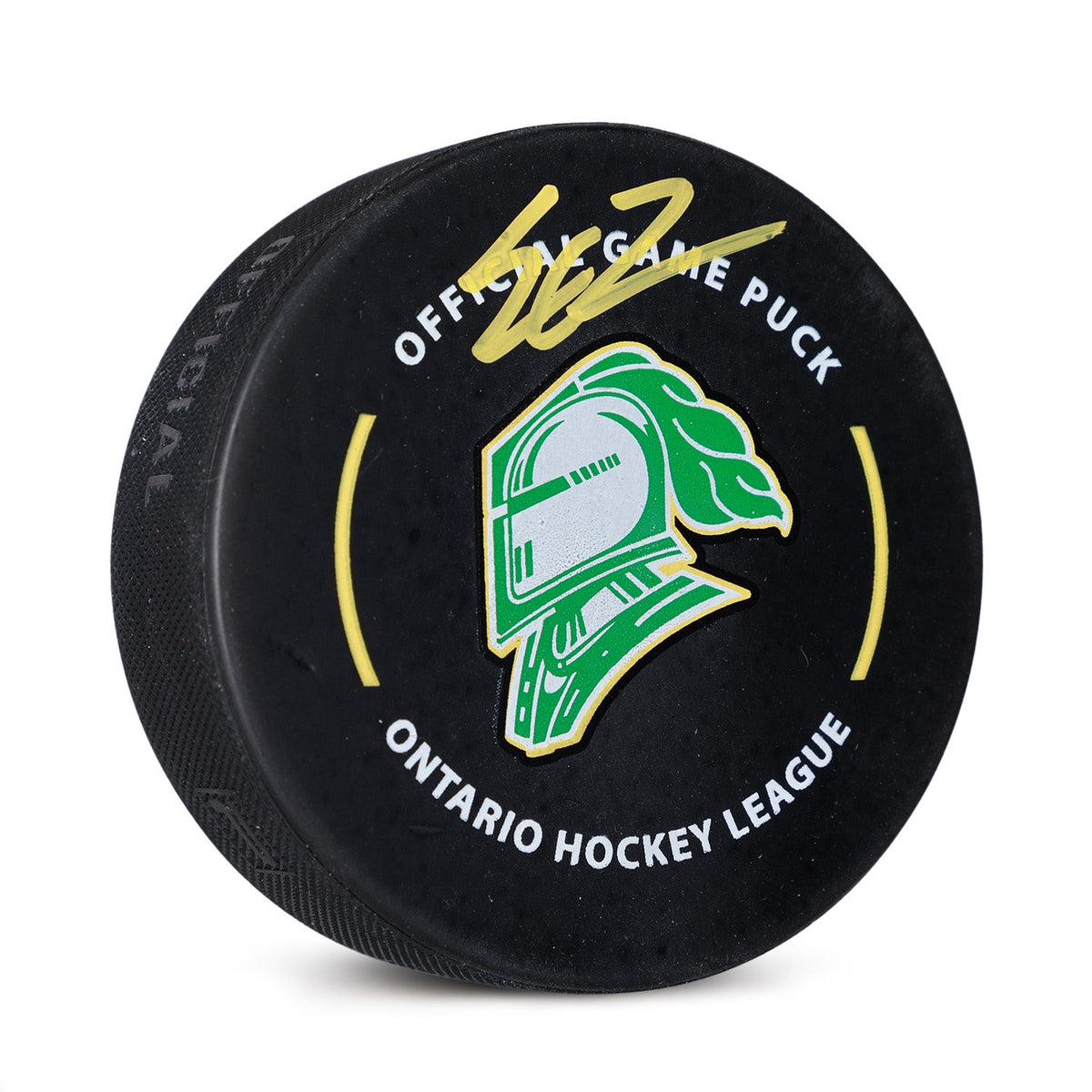 Easton Cowan Signed London Knights Official Game Puck product image 1, provided for visual reference and product detail