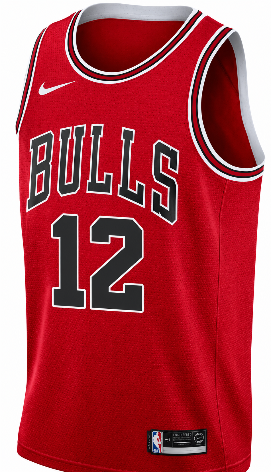 Chicago Bulls Ayo Dosunmu Red Nike Swingman Icon Jersey product image 2, provided for visual reference and product detail