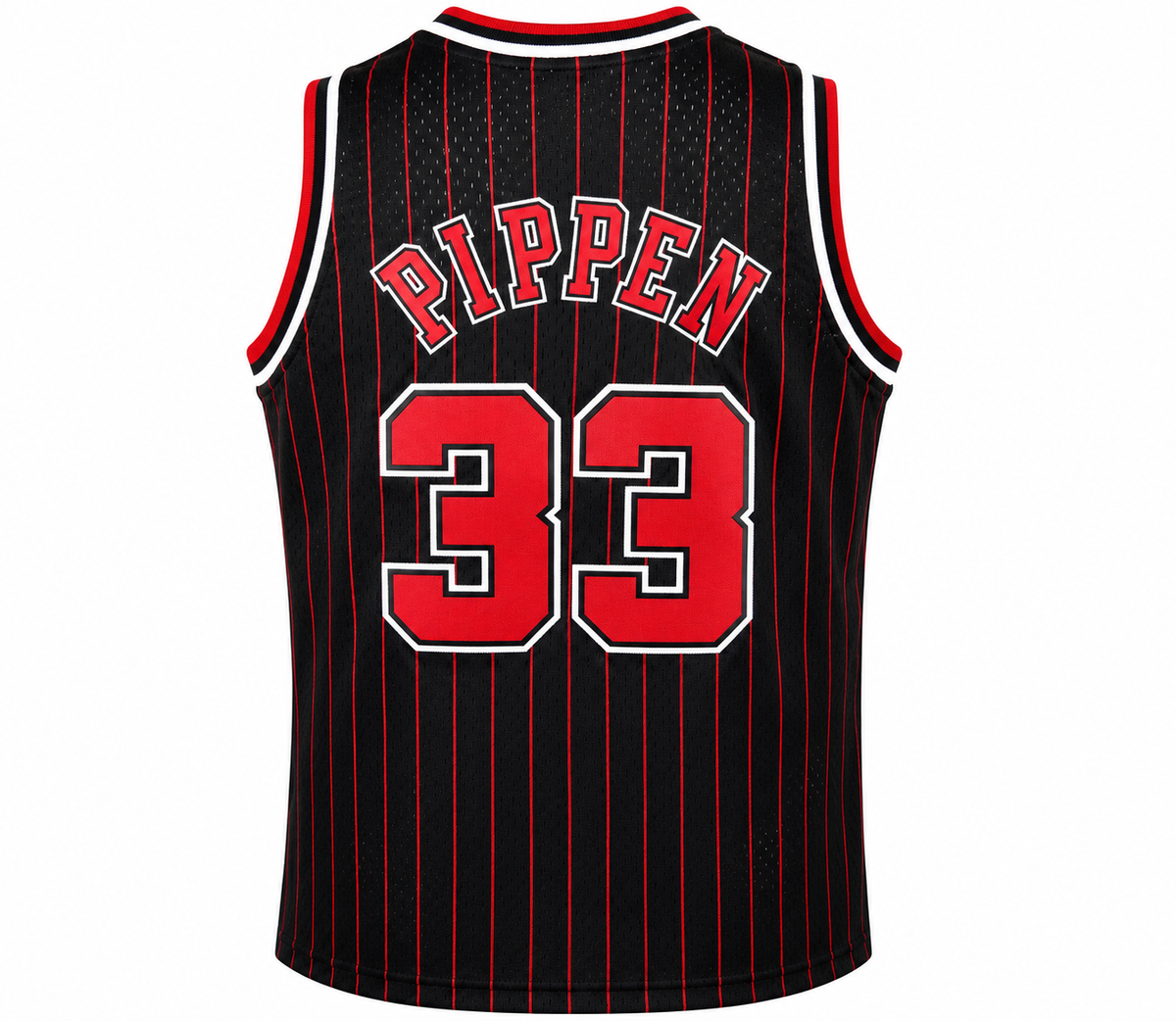 Chicago Bulls Scottie Pippen Mitchell & Ness Black 1995-96 Hardwood Classics Swingman Jersey product image 2, provided for