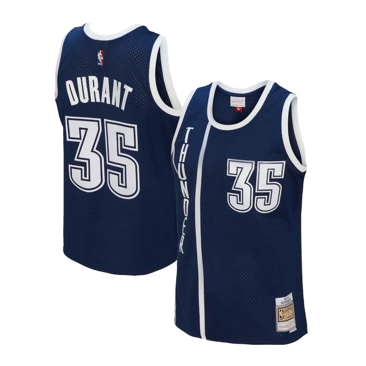 Oklahoma City Thunder Kevin Durant Navy 2015-16 Hardwood Classics Swingman Jersey product image 1, provided for visual