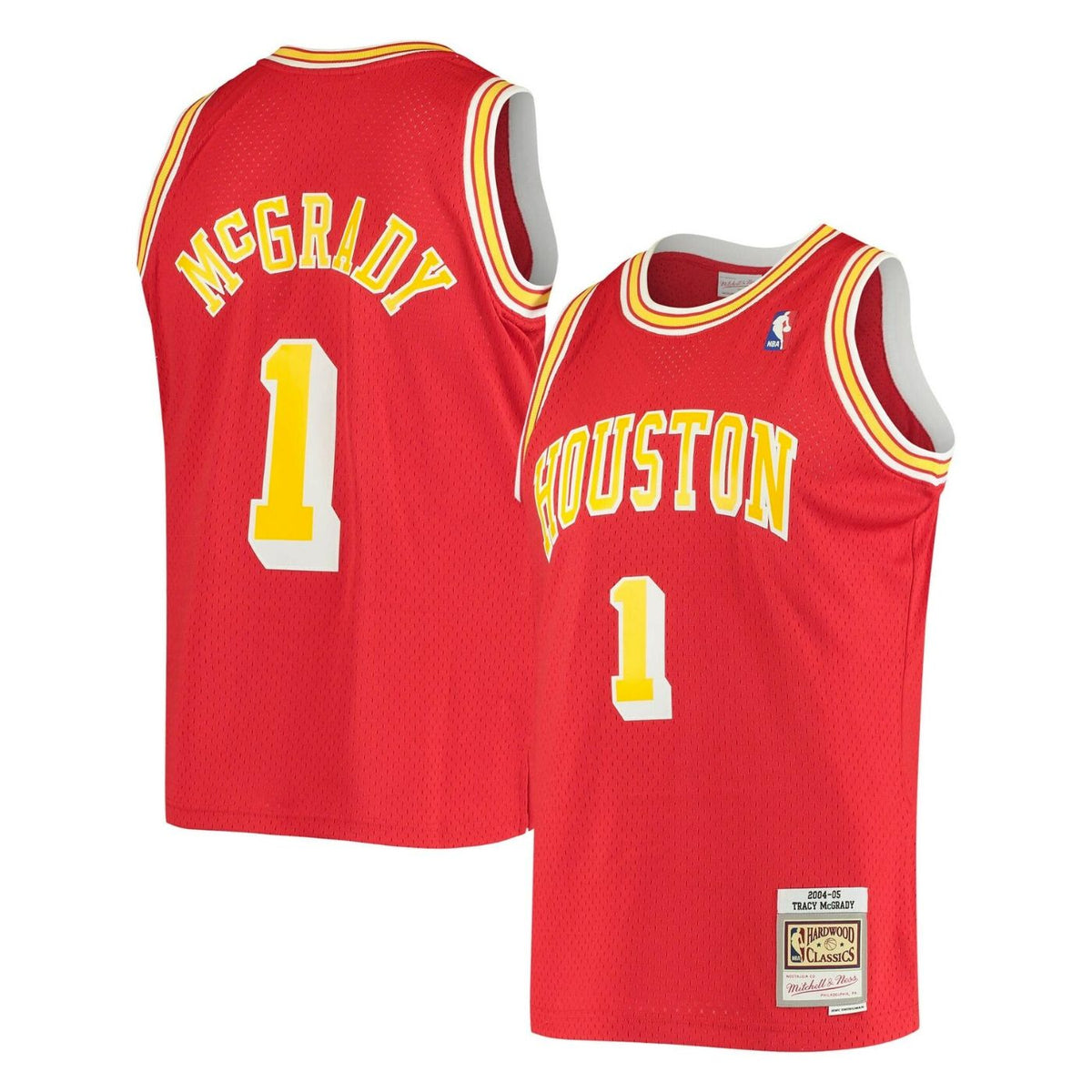 Houston Rockets Tracy McGrady 2004-05 Mitchell & Ness Red Basketball Jersey product image 1, provided for visual reference