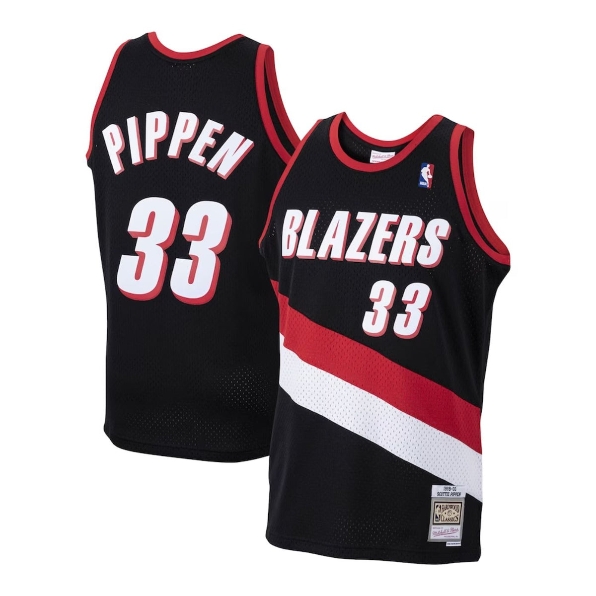Portland Trail Blazers Scottie Pippen 1999-00 Mitchell & Ness Black Basketball Jersey product image 1, provided for visual