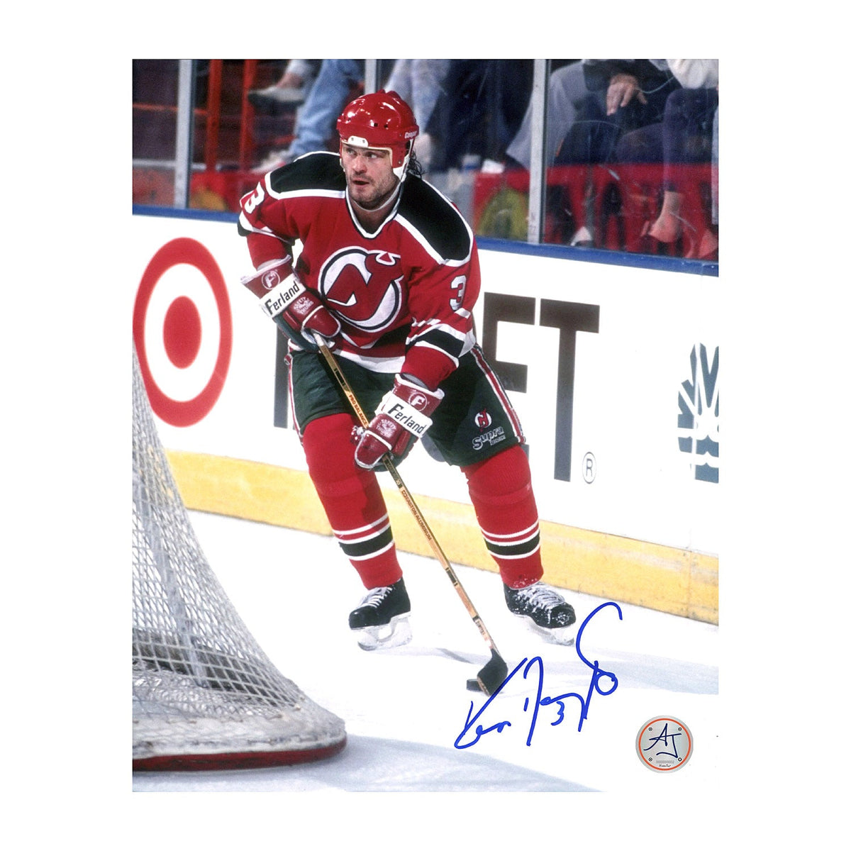 Ken Daneyko Autographed New Jersey Devils Puck Rush 8x10 Photo product image 1, provided for visual reference and product
