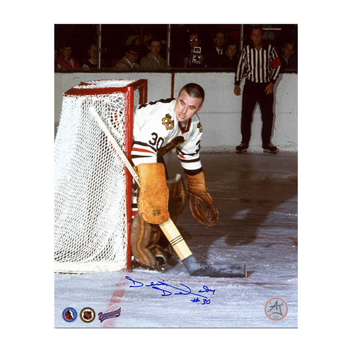 Denis Dejordy Signed Chicago Blackhawks Goalie 8x10 Photo product image 1, provided for visual reference and product detail