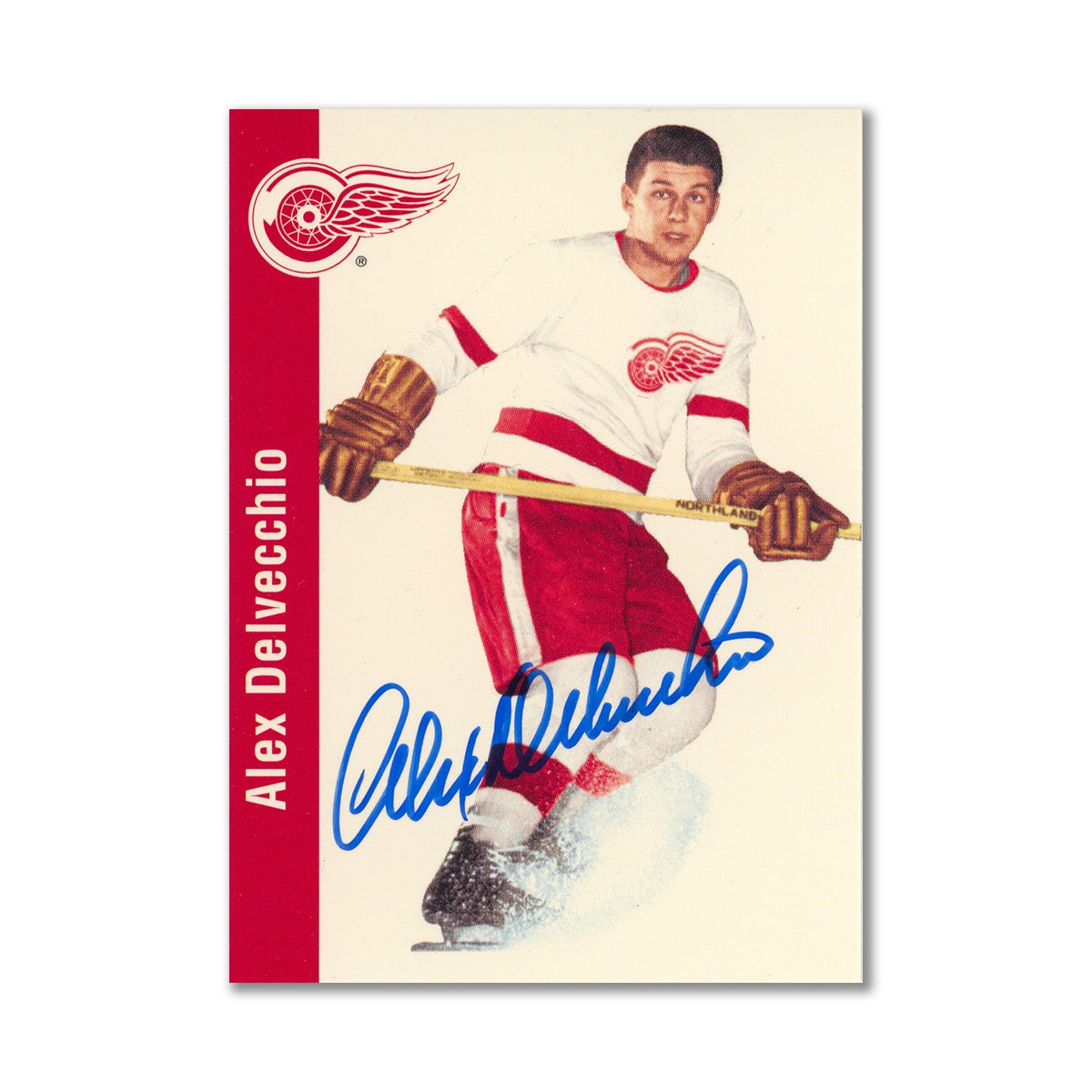 Autographed 1994 Parkhurst Missing Link #59 Alex Delvecchio Hockey Card product image 1, provided for visual reference and