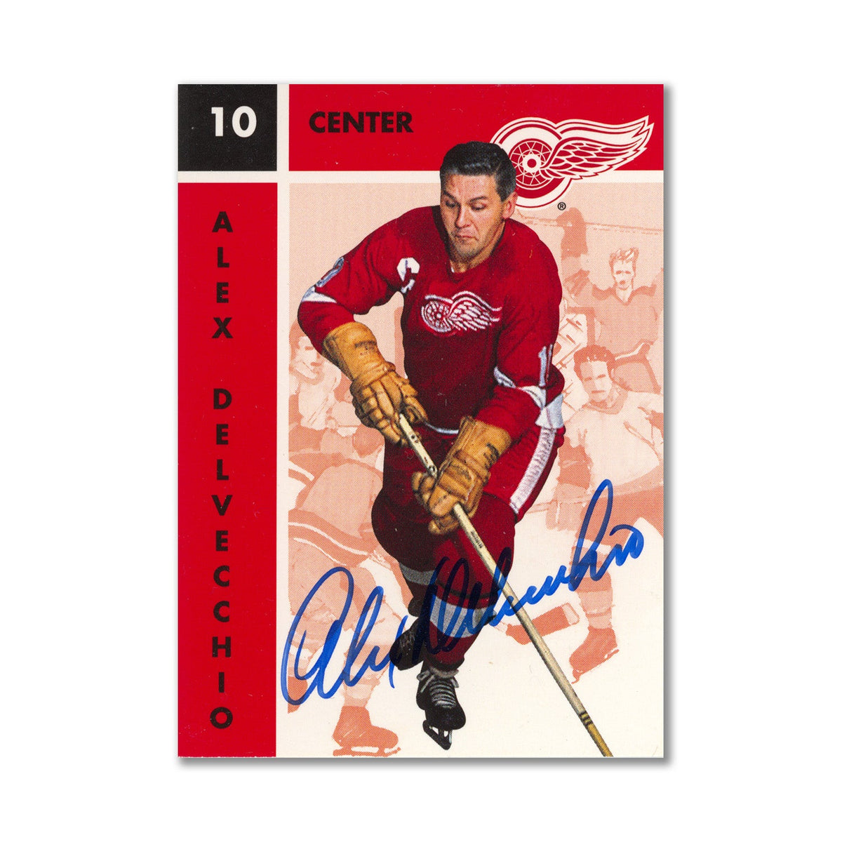 Autographed 1995 Parkhurst Missing Link #53 Alex Delvecchio Hockey Card product image 1, provided for visual reference and