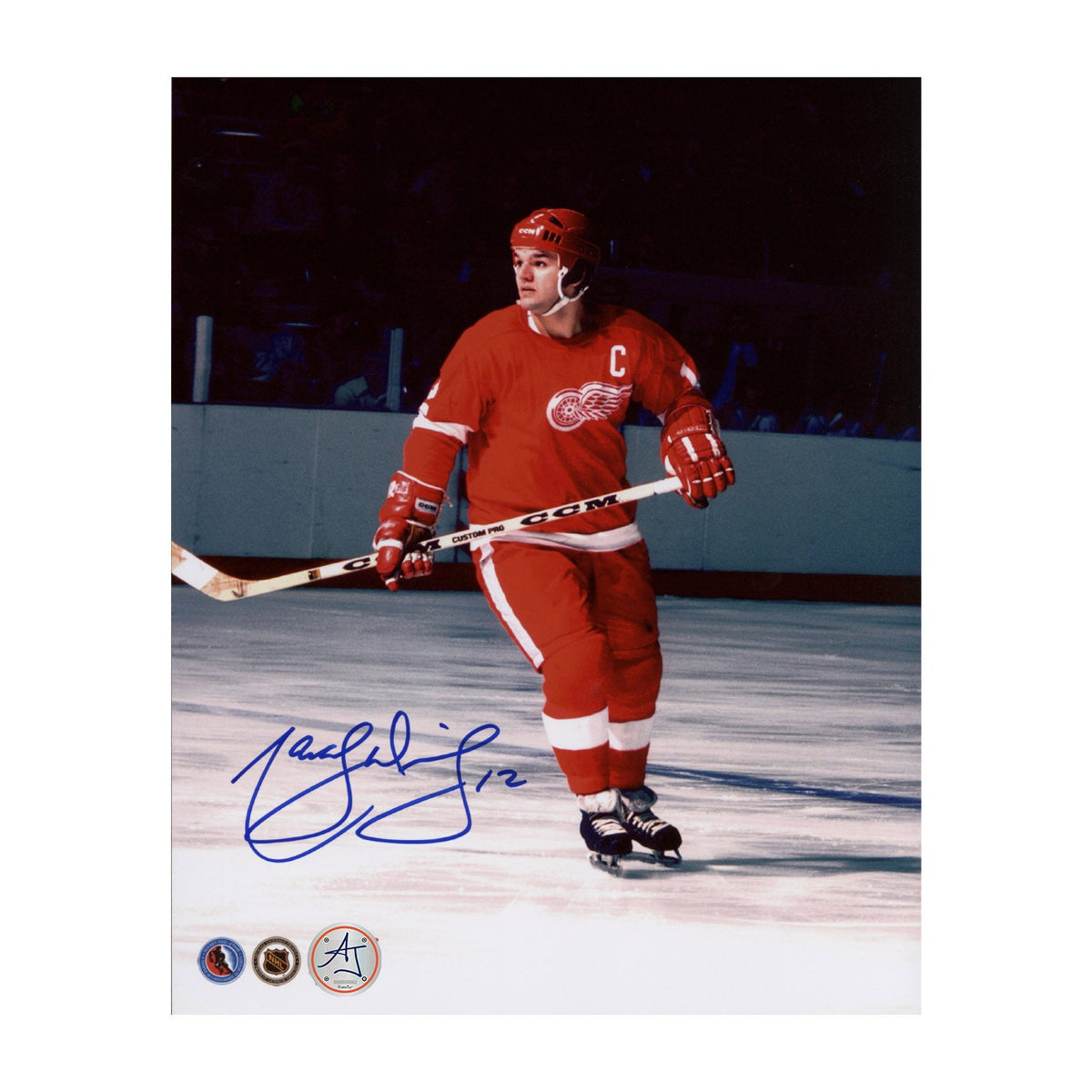 Marcel Dionne Autographed Detroit Red Wings Star Spotlight 8x10 Photo product image 1, provided for visual reference and