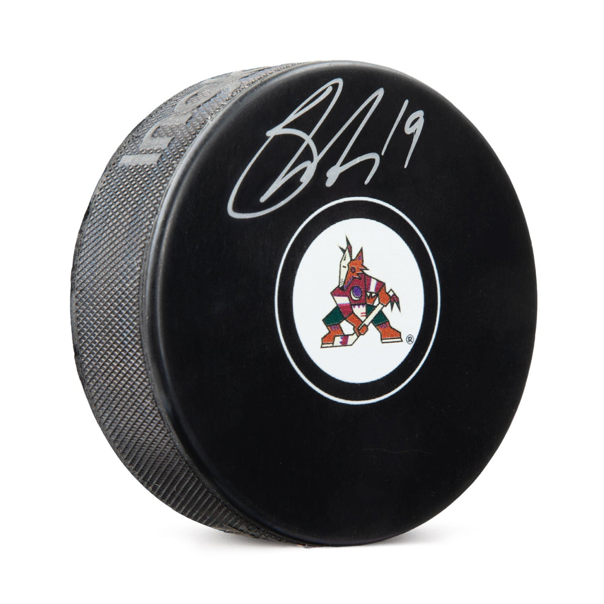 Shane Doan Autographed Arizona Coyotes Kachina Logo Puck product image 1, provided for visual reference and product detail