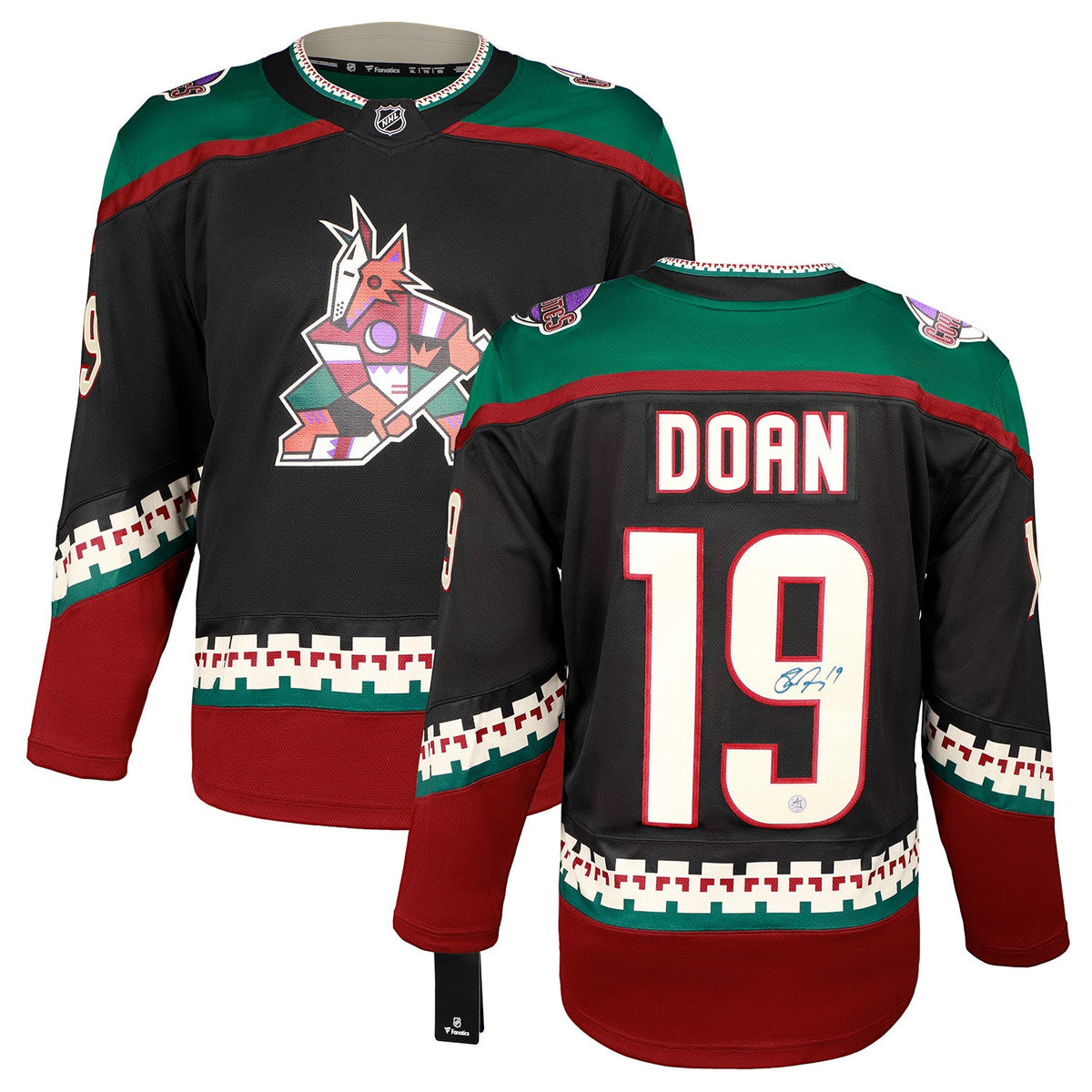 Shane Doan Autographed Arizona Coyotes Black Kachina Fanatics Breakaway Jersey product image 3, provided for visual