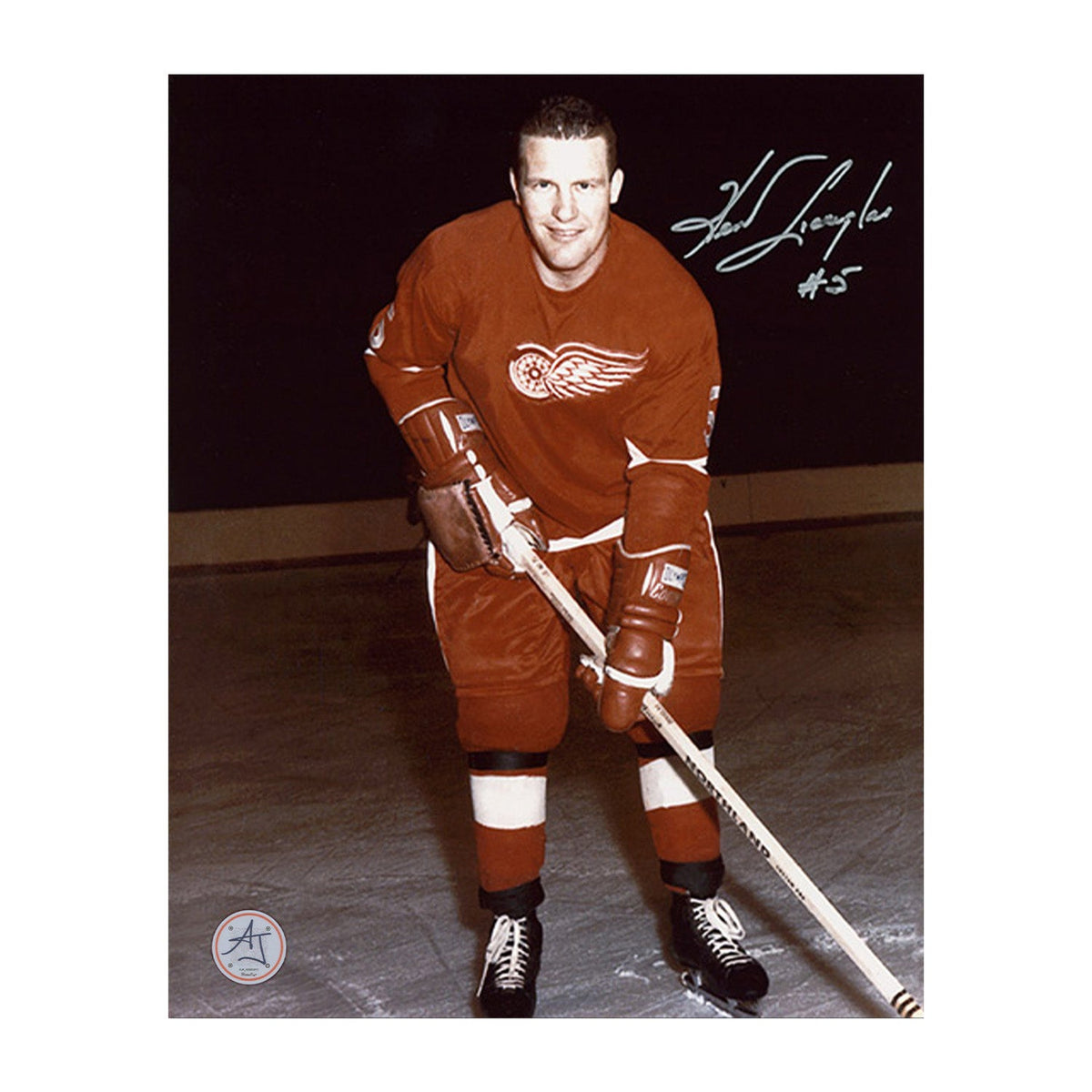 Kent Douglas Autographed Detroit Red Wings Hockey 8x10 Photo product image 1, provided for visual reference and product