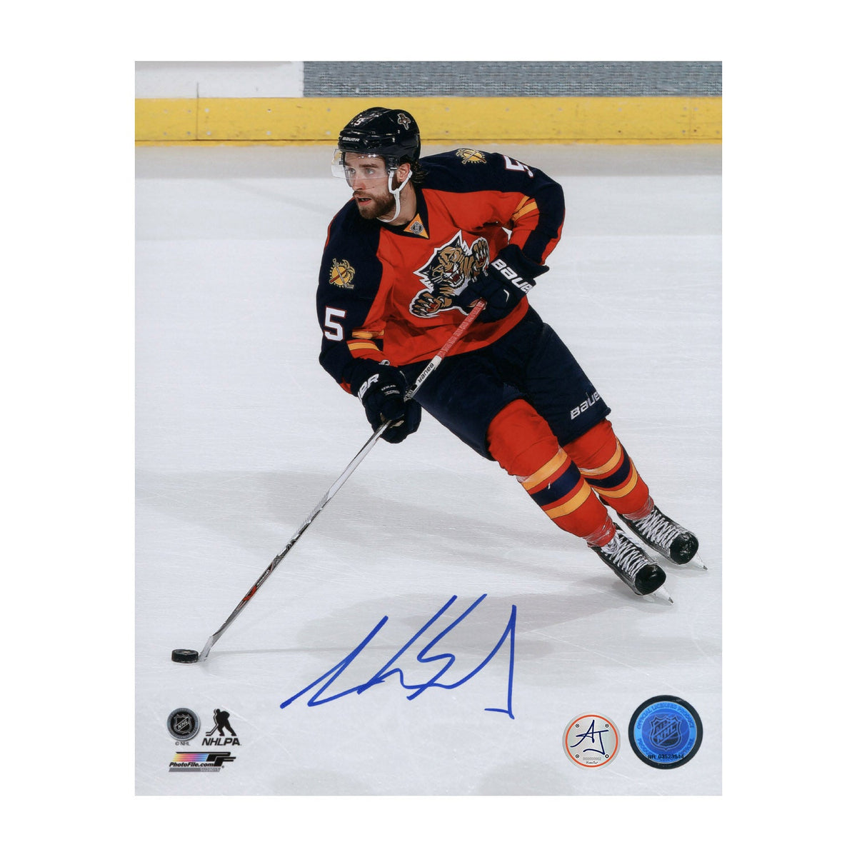 Aaron Ekblad Signed Florida Panthers Game Action 8x10 Photo product image 1, provided for visual reference and product