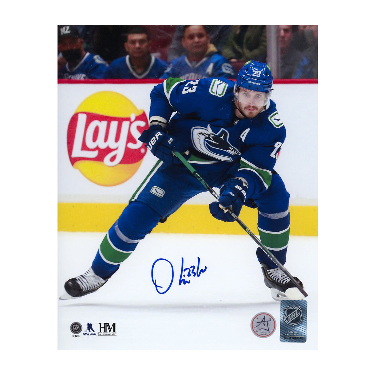 Oliver Ekman-Larsson Signed Vancouver Canucks Game Action 8x10 Photo product image 1, provided for visual reference and