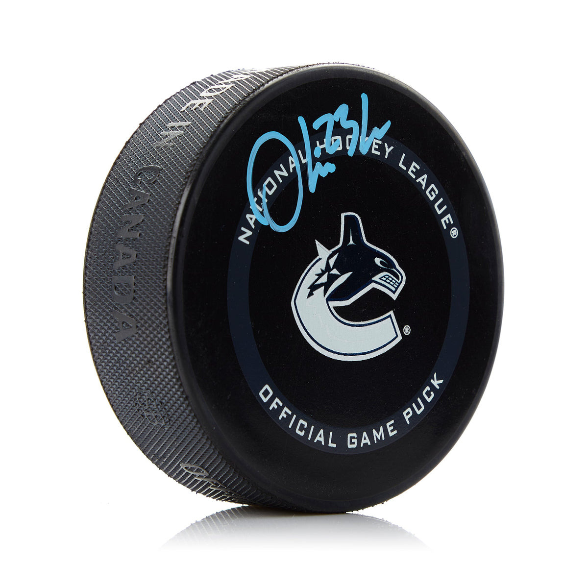 Oliver Ekman-Larsson Vancouver Canucks Signed Official Game Puck product image 1, provided for visual reference and product