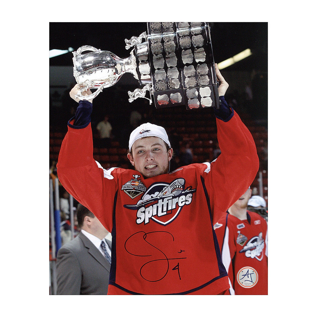 Cam Fowler Autographed Windsor Spitfires Memorial Cup 8x10 Photo product image 1, provided for visual reference and product