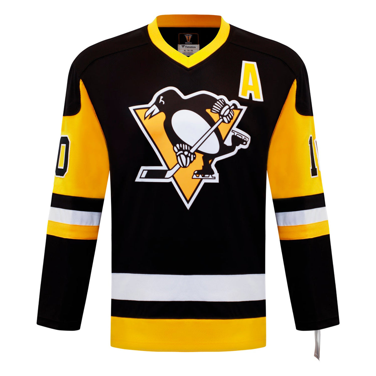 Ron Francis Autographed Pittsburgh Penguins Fanatics Throwback Jersey product image 2, provided for visual reference and