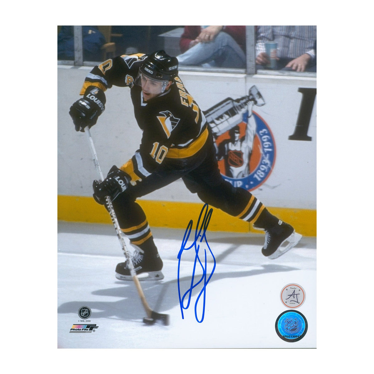 Ron Francis Signed Pittsburgh Penguins Attack Zone 8x10 Photo product image 1, provided for visual reference and product
