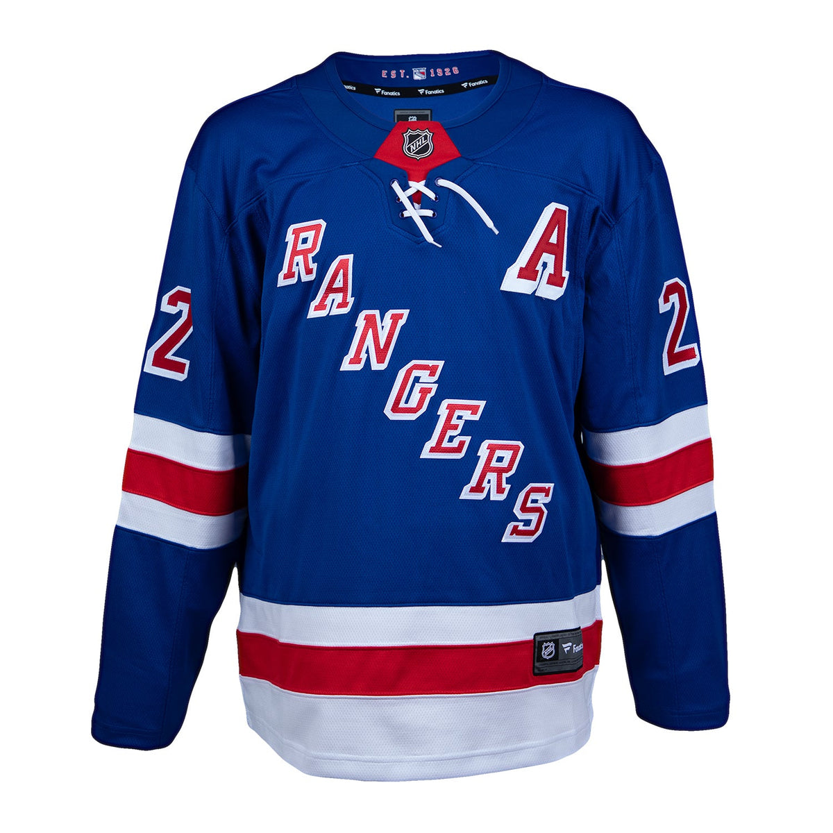 Mike Gartner Autographed New York Rangers Blue Fanatics Breakaway Jersey product image 2, provided for visual reference and