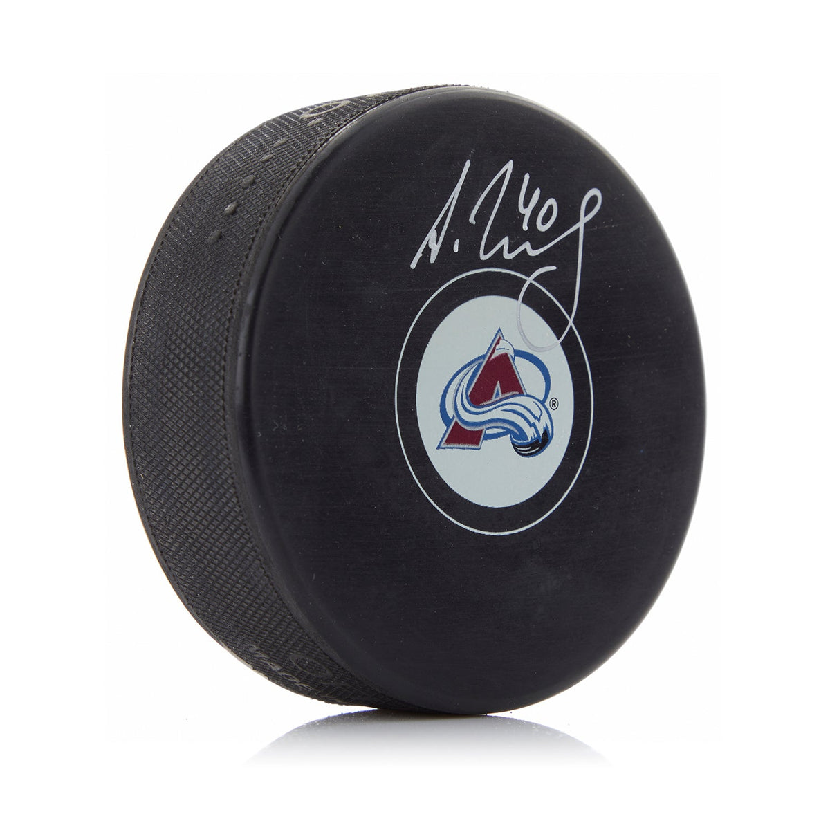 Alexandar Georgiev Autographed Colorado Avalanche Hockey Puck product image 1, provided for visual reference and product