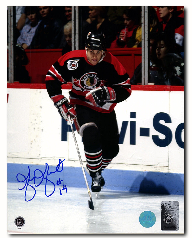 Greg Gilbert Autographed Chicago Blackhawks Hockey 8x10 Photo product image 1, provided for visual reference and product