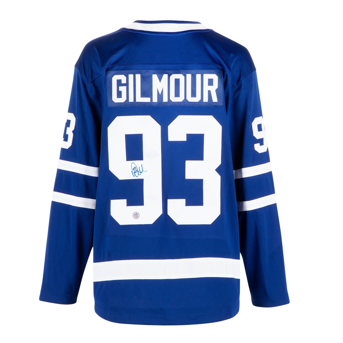 Doug Gilmour Autographed Toronto Maple Leafs Blue Fanatics Breakaway Jersey product image 1, provided for visual reference