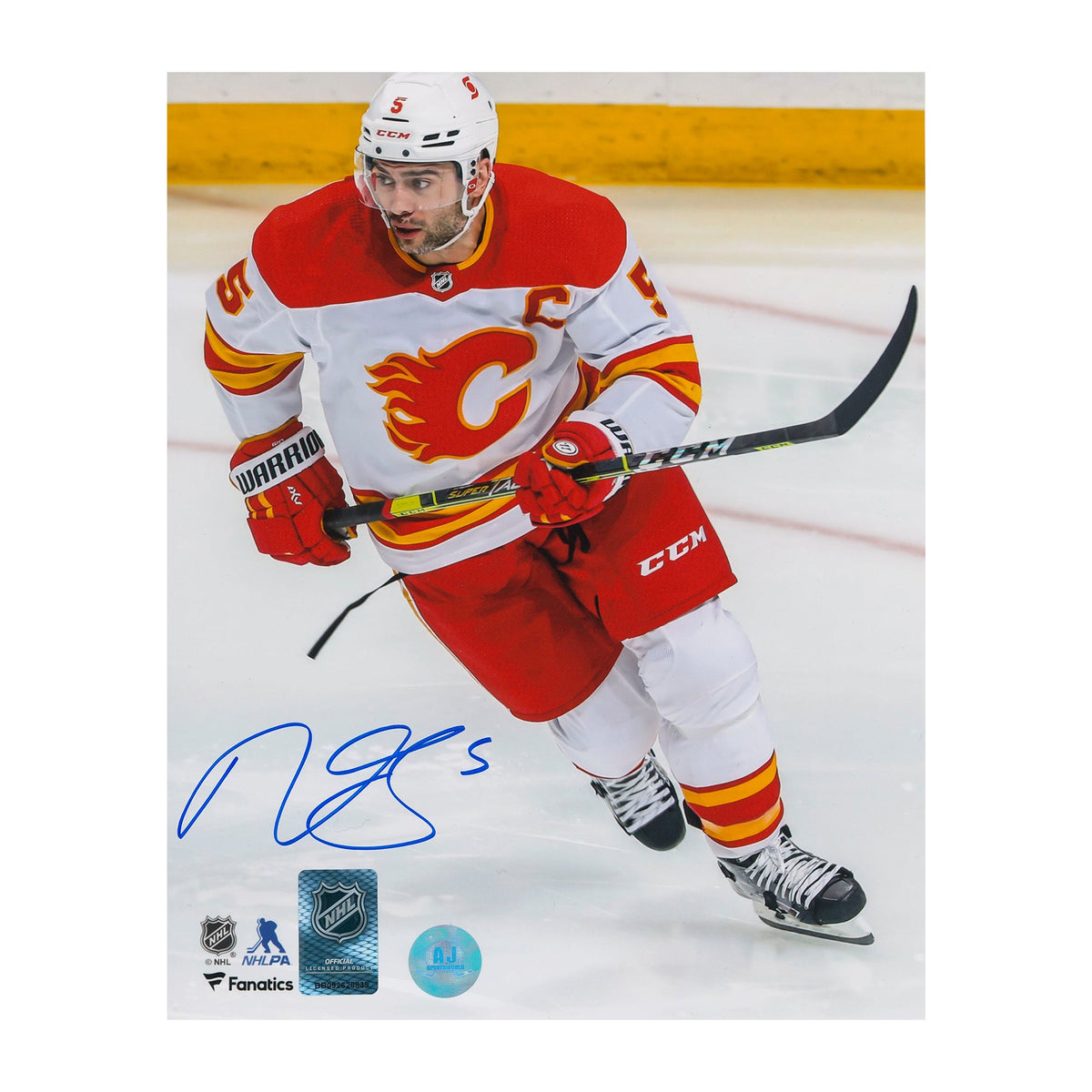 Mark Giordano Autographed Calgary Flames Game Action 8x10 Photo product image 1, provided for visual reference and product