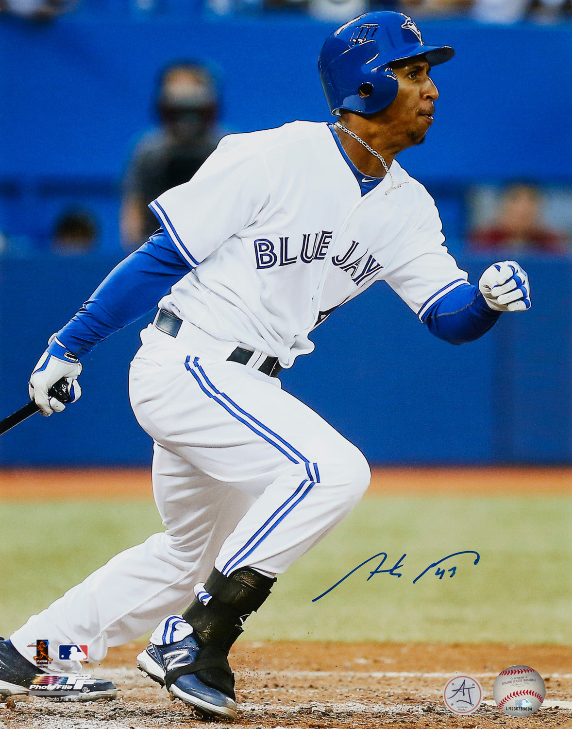 Anthony Gose Signed Toronto Blue Jays Baseball 11x14 Photo product image 1, provided for visual reference and product detail